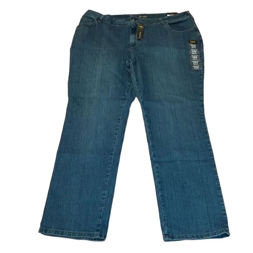 Lee Relaxed Fit Jeans, Straight Leg, mid rise, Plus, 22W